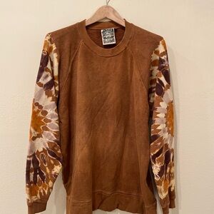 Jungmaven Brown Tie-Dye Crewneck Sweater